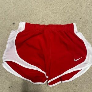 Nike Red and White Women's Shorts